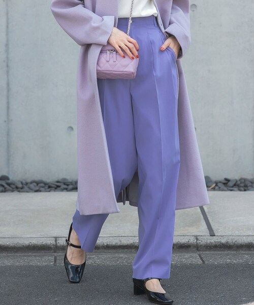 URBAN RESEARCH ROSSO（アーバンリサーチロッソ）の「カーブフォルムハイウエストパンツ（その他パンツ・レディース・VERY PERI/CHARCOAL・36/38）」の12枚目の写真