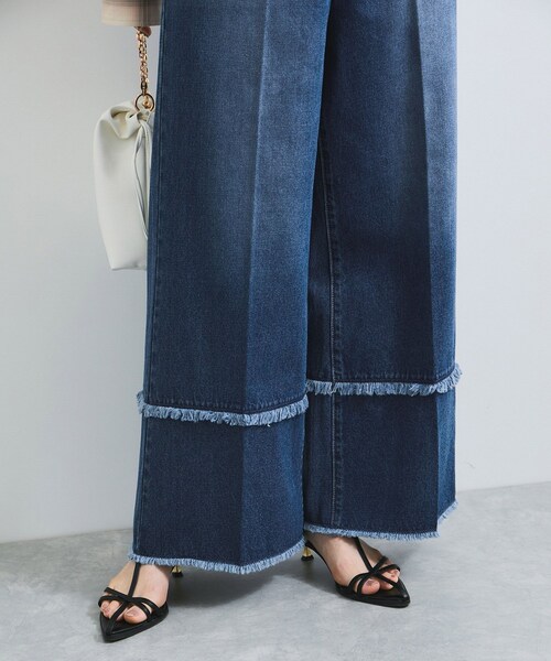 VIS（ビス）の「フリンジフレアデニム（デニムパンツ・レディース・ブルー系/サックス・M/S）」の17枚目の写真