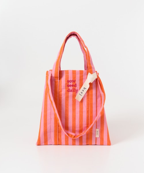 URBAN RESEARCH DOORS（アーバンリサーチドアーズ）の「『別注』beej×DOORS　ストライプトートバッグ（トートバッグ・レディース・PINK/YELLOW/GREEN・One）」の11枚目の写真