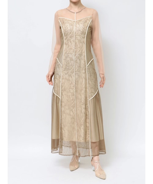 LAGUNAMOON（ラグナムーン）の「LADYブロッキングレースワンピース  