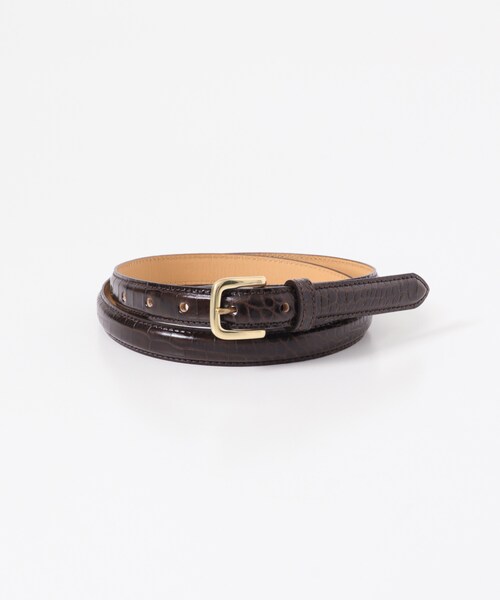 URBAN RESEARCH（アーバンリサーチ）の「Scye　PRESS CROCO DRESS BELT（ベルト・メンズ・ダークブラウン/クロ・M）」の3枚目の写真