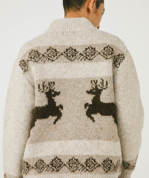 EKAL（エカル）の「TATESHINAカウチンニット（カーディガン/ボレロ・メンズ・マウンテン/ディア・M/L）」の19枚目の写真