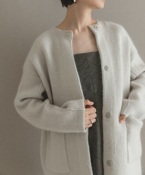 URBAN RESEARCH ROSSO（アーバンリサーチロッソ）の「エアリーニットジャケット（カーディガン/ボレロ・レディース・L/GRAY/YELLOW/MOCHA・FREE）」の15枚目の写真