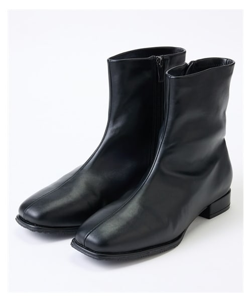 nissen（ニッセン）の「【ゆったり幅広】la farfa SHOES（ラファーファシューズ）スクエアトゥストレッチブーツ（ワイズ4E）（ブーツ・メンズ・黒/ダークブラウン/【ドロップ】ピンク・M=23.0~23.5cm/4E/L=24.0~24.5cm/4E/LL=25.0~25.5cm/4E/3L=26.0~26.5cm/4E）」の14枚目の写真