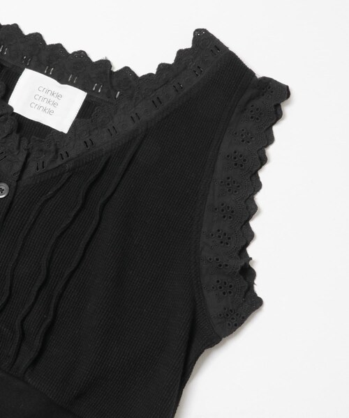 URBAN RESEARCH（アーバンリサーチ）の「crinkle crinkle crinkle　WAFFLE FRILL VEST（ベスト・レディース・WHITE/BLACK・Free）」の18枚目の写真