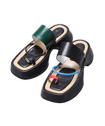 UN3D. | WIDE SOLE FLAT SANDAL(サンダル)