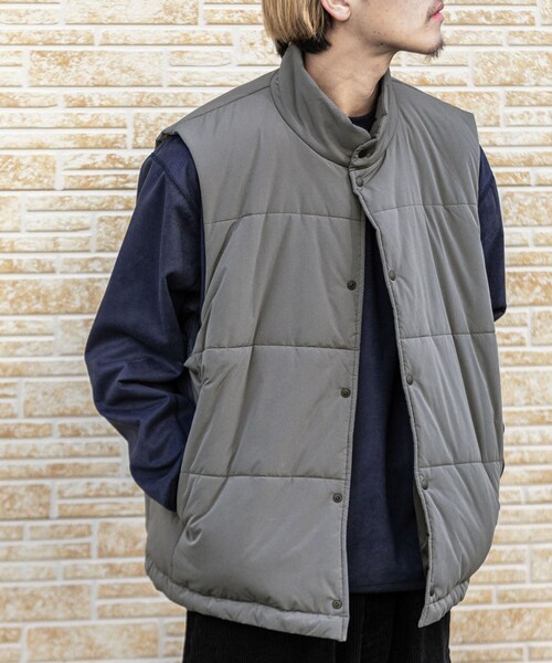 SENSE OF PLACE by URBAN RESEARCH（センスオブプレイスバイアーバンリサーチ）の「パデットドローコードツキベスト（その他アウター・メンズ・GRAY/IVORY/BLACK・M/L）」の3枚目の写真