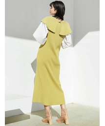 LAGUNAMOON | ビッグカラードッキングニットワンピース(ワンピース)