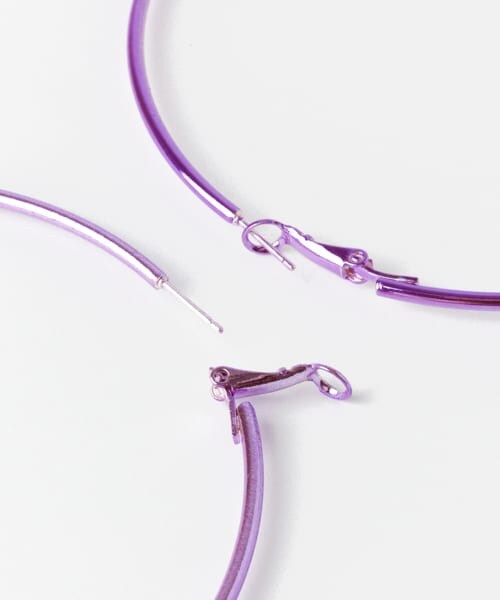 SENSE OF PLACE by URBAN RESEARCH（センスオブプレイスバイアーバンリサーチ）の「ビッグカラーメタルフープピアス（ピアス（両耳用）・レディース・MINT/PURPLE・One）」の6枚目の写真