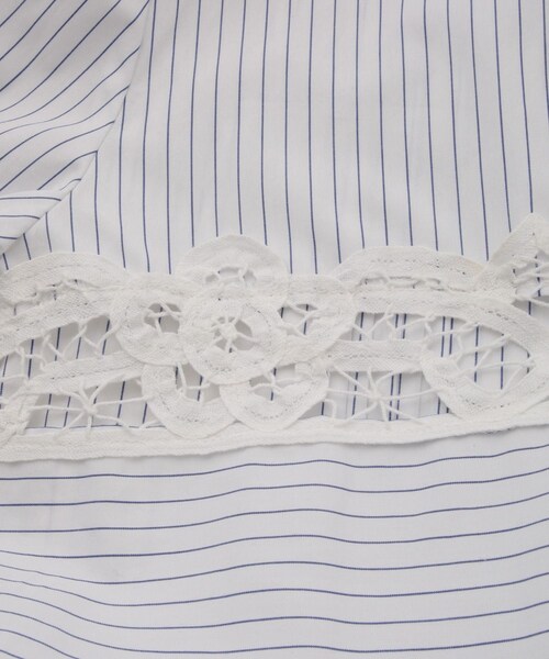 ADAM ET ROPE'（アダムエロペ）の「【J'aDoRe・一部店舗限定】【EENK（インク）】Lace Trim Shirts with Pocket（シャツ/ブラウス・レディース・ホワイト系/ブルー系・S）」の20枚目の写真