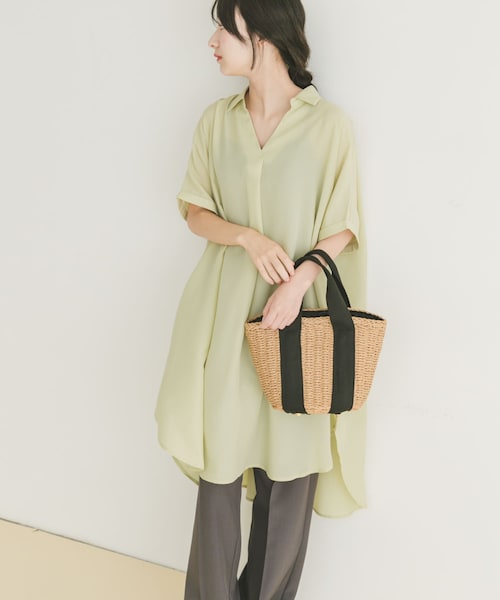 ITEMS URBANRESEARCH（アイテムズ アーバンリサーチ）の「スキッパーフレンチチュニック（チュニック・レディース・NVY/KHK/WHT/MNT・FREE）」の3枚目の写真