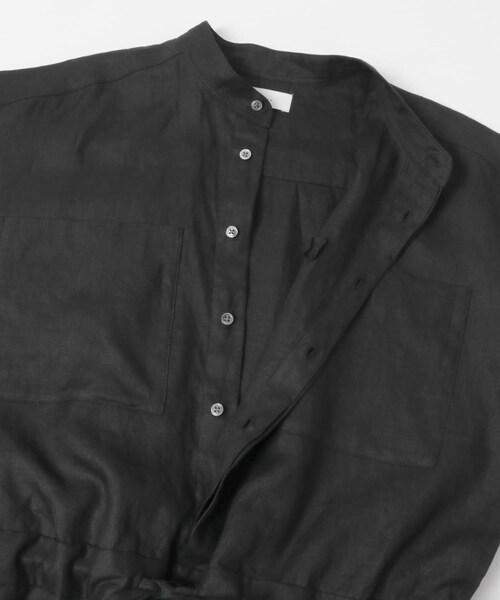 かぐれ（カグレ）の「リネンハーフスリーブオールインワン（つなぎ/オールインワン・レディース・BLACK/CHARCOAL・Free）」の12枚目の写真