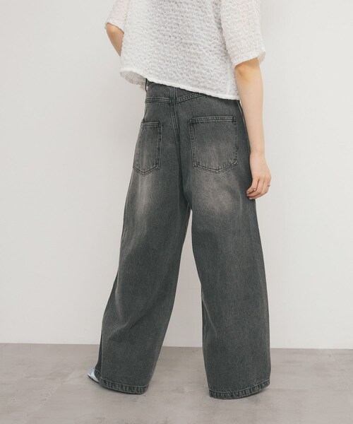 KBF（ケイビーエフ）の「『2サイズ展開』ドローストリングデニム（デニムパンツ・レディース・BLACK/BLUE/GRAY・36/38）」の8枚目の写真