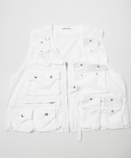 URBAN RESEARCH（アーバンリサーチ）の「SEVEN BY SEVEN　HUNTING SHORT VEST（ベスト・メンズ・030 WHITE・M/L）」の7枚目の写真
