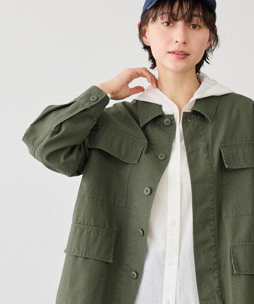 ROPE' PICNIC（ロペピクニック）の「ミリタリーブルゾン（ブルゾン・レディース・オフホワイト/カーキ・F）」の20枚目の写真