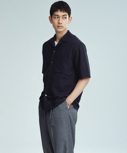 ADAM ET ROPE'(アダムエロペ)の「接触冷感【MINUS】オープンカラー シャツ(シャツ/ブラウス・メンズ・ブラック/ホワイト/グリーン系/ネイビー・L/M)」の15枚目の写真