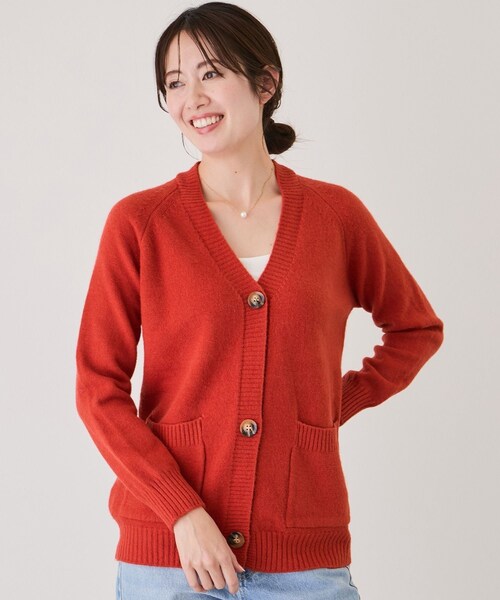 Jayro（ジャイロ）の「カラーVネックカーディガン（カーディガン/ボレロ・レディース・ブラック/グレー/ホワイト系/ベージュ/グリーン/キミドリ/カーキ/ブルー系/レッド/オレンジ・F）」の10枚目の写真