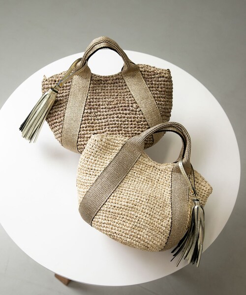 URBAN RESEARCH Sonny Label（アーバンリサーチサニーレーベル）の「VIOLAd’ORO　SANDRO V-8247（かごバッグ・レディース・nat×blk/nat×gold/br×gold・one）」の12枚目の写真