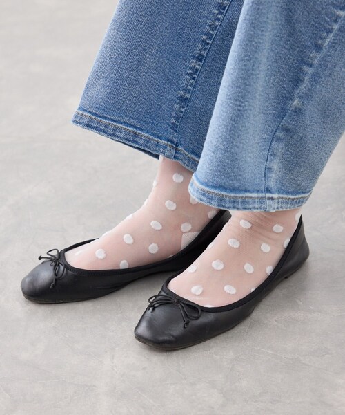 ROPE' PICNIC(ロペピクニック)の「ドット柄シースルーソックス(ソックス/靴下・レディース・ブラック/ホワイト・F)」の3枚目の写真