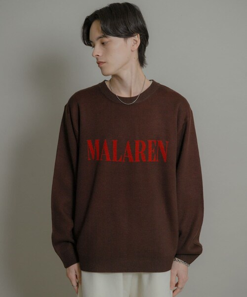 SENSE OF PLACE by URBAN RESEARCH（センスオブプレイスバイアーバンリサーチ）の「ロゴグラフィッククルーネックニット（ニット/セーター・メンズ・BLACK/BROWN/GREIGE・M/L）」の18枚目の写真