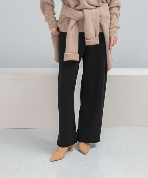 URBAN RESEARCH ROSSO（アーバンリサーチロッソ）の「メリノウールニットパンツ（その他パンツ・レディース・IVORY/BLACK・Free）」の13枚目の写真