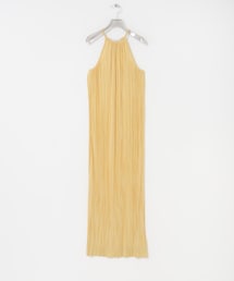 ESTHE　PLEATED HALTER MAXI DRESS