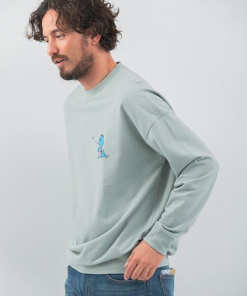 URBAN RESEARCH Sonny Label（アーバンリサーチサニーレーベル）の「OOPS×RYUAMBEコラボスウェット（スウェット・メンズ・サックス/ブラック/ミント・M/L/XL）」の20枚目の写真