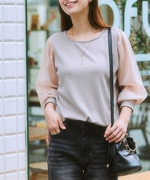 nissen | シアーボリューム袖リブカットソー(Tシャツ/カットソー)