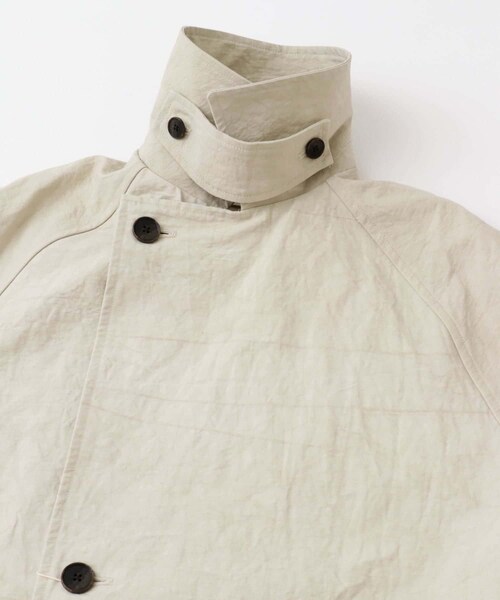 かぐれ（カグレ）の「『ユニセックス』コットンリネンオーバートレンチコート（ステンカラーコート・レディース・L/BEIGE/BEIGE・1/2）」の12枚目の写真
