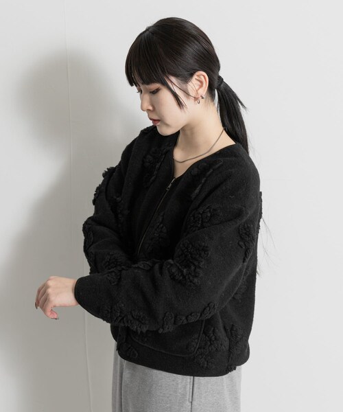 THE GOODLAND MARKET（ザグッドランドマーケット）の「FANAKA　SHORT BLOUSON（ブルゾン・レディース・MULTI/BLACK/BEIGE・FREE）」の16枚目の写真
