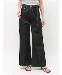 LAGUNAMOON | LMロゴセミワイドデニムパンツ(デニムパンツ)