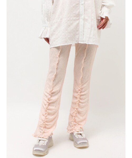 merry jenny（メリージェニー）の「lace panel pants（その他パンツ・レディース・オフホワイト/ブラック/ピンク・F）」の3枚目の写真