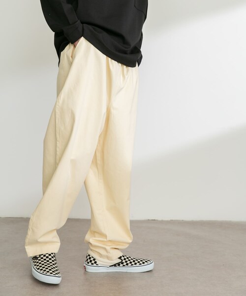 URBAN RESEARCH Sonny Label（アーバンリサーチサニーレーベル）の「ベーシックワイドイージーチノパンツ（チノパンツ・メンズ・ベージュ/キナリ/チャコール/ブラック・S/M/L）」の14枚目の写真