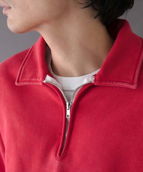 URBAN RESEARCH DOORS（アーバンリサーチドアーズ）の「FORK&SPOON　サンブリーチハーフジップスウェット（スウェット・メンズ・RED/NAVY・4/5）」の22枚目の写真