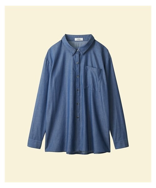 nissen（ニッセン）の「【slattgir.】シャンブレーシャツ（シャツ/ブラウス・レディース・ブルー/ブラック・MTT/LTT/LLTT/3LTT/4LTT/5LTT）」の13枚目の写真