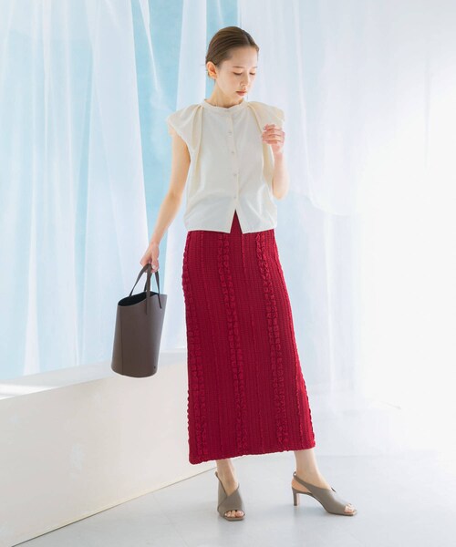 URBAN RESEARCH ROSSO（アーバンリサーチロッソ）の「パフスリーブブラウス（シャツ/ブラウス・レディース・BRICK/OFF WHITE/NAVY・FREE）」の8枚目の写真