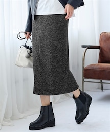 nissen | 大きいサイズ もこもこfutoazeスカート（ゆったりヒップ）(スカート)