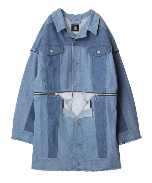 PAMEO POSE（パメオポーズ）の「3Way Denim Mix Coat（その他アウター・レディース・ブラック/レッド/インディゴ・F）」の3枚目の写真