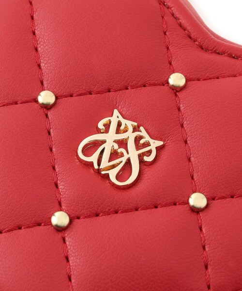 VIS(ビス)の「スタッズキルティングハートポーチチャーム(チャーム・レディース・ブラック/ホワイト/レッド・F)」の8枚目の写真