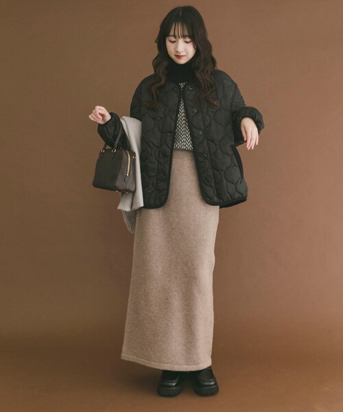 ITEMS URBANRESEARCH（アイテムズ アーバンリサーチ）の「瓢箪キルト中綿ブルゾン（その他アウター・レディース・ECRU/KHK/BLK・FREE）」の14枚目の写真
