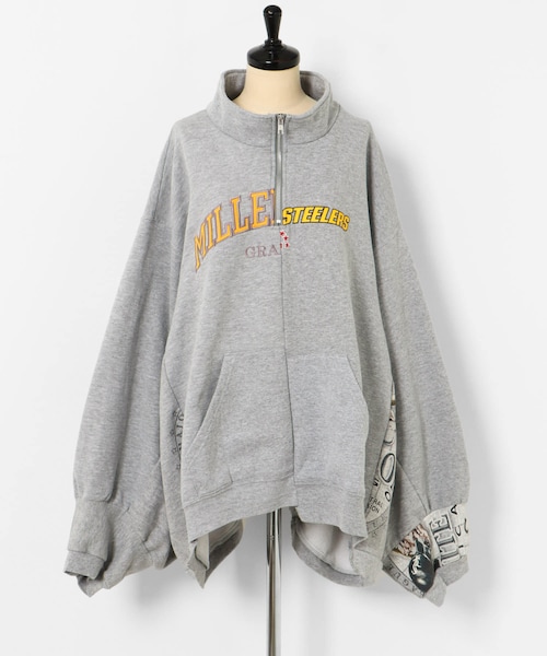 77circa make wide half zip sweat top