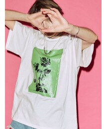 jouetie | ローズフォト BIG Tシャツ(Tシャツ/カットソー)