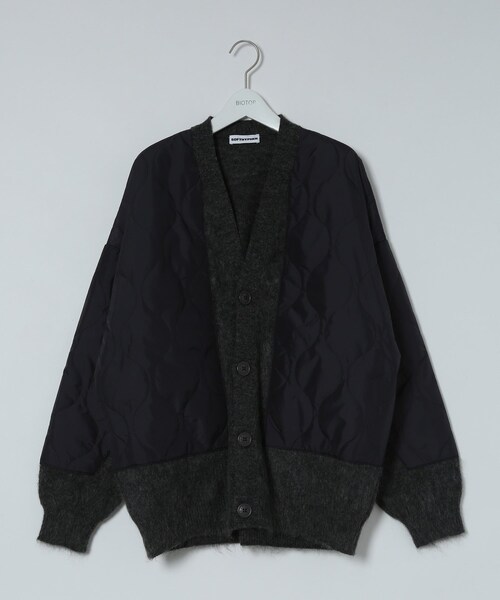 MENS【SOFTHYPHEN】QUILTING MIX MOHAIR CARDIGAN | 激安通販のイー