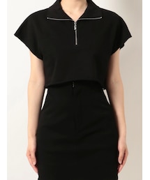 EMODA | カバーハーフジップトップ(Tシャツ/カットソー)