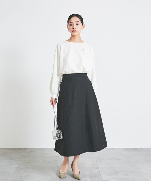 URBAN RESEARCH ROSSO（アーバンリサーチロッソ）の「シアージャガードフォルムスカート（スカート・レディース・BEIGE/BLACK・36/38）」の9枚目の写真