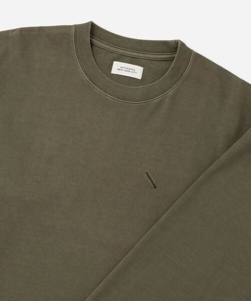 Saturdays NYC（サタデーズ ニューヨークシティ ）の「Arrangement LS T-SHIRT（Tシャツ/カットソー・レディース・ブラック/グレー/グリーン・L/M/S）」の16枚目の写真