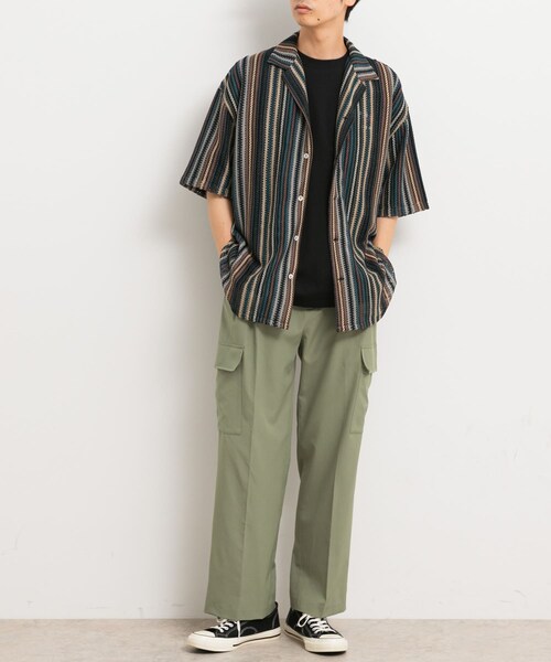 SENSE OF PLACE by URBAN RESEARCH（センスオブプレイスバイアーバンリサーチ）の「テックセンタープレスカーゴスラックス（その他パンツ・メンズ・BLACK/KHAKI・M/L）」の12枚目の写真