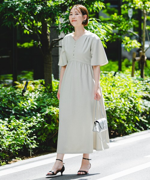 URBAN RESEARCH ROSSO（アーバンリサーチロッソ）の「『UR TECH DRYLUXE』F by ROSSO　ウエストマークワンピース（ワンピース・レディース・BEIGE/L/GRAY/NAVY・36/38）」の8枚目の写真
