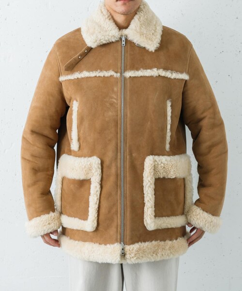 URBAN RESEARCH(アーバンリサーチ)の「Maison Margiela SPORTSJACKET SY1422(ムートンコート・メンズ・124Ddesert/900 Black・48)」の7枚目の写真