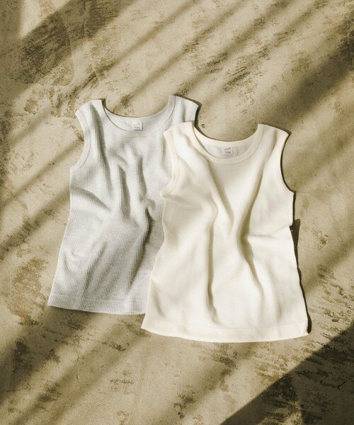 URBAN RESEARCH DOORS（アーバンリサーチドアーズ）の「『別注』Sports Wear×DOORS　ワッフルタンクトップ（タンクトップ・レディース・ivoflower/grayflower/gray/ivory・one）」の15枚目の写真
